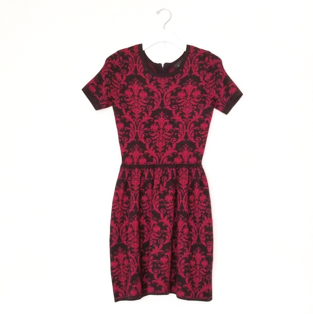 Red and Black sweater knit dress. Small.